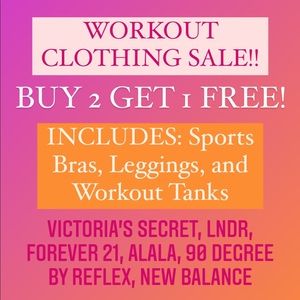B2G1 FREE ALL WORKOUT CLOTHING!